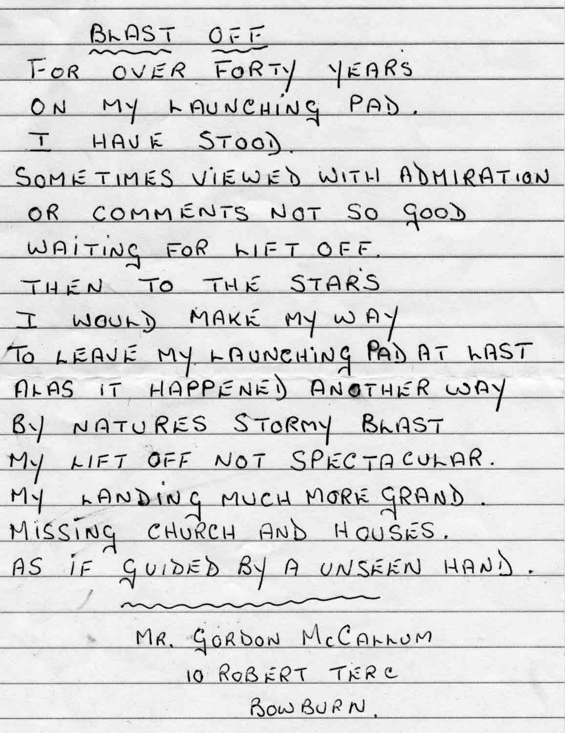 Blast
                        off